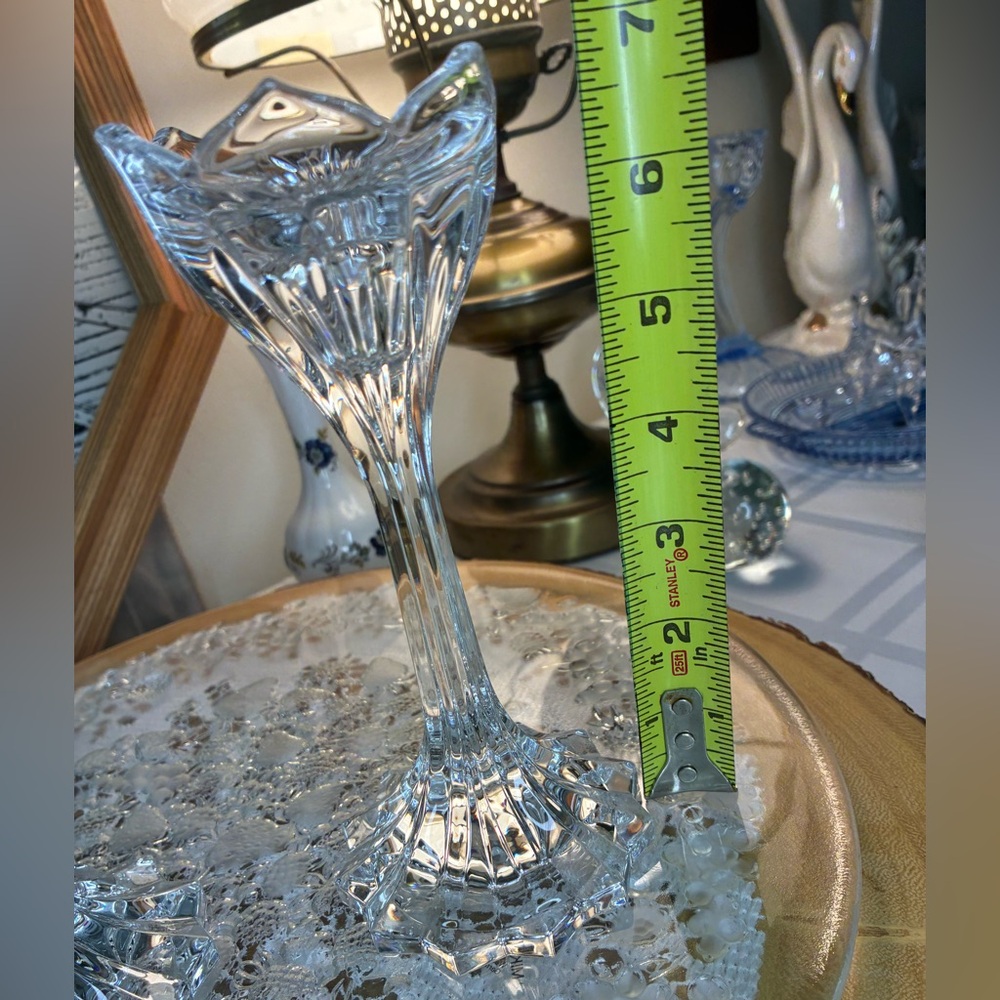 Gorham crystal lotus tulip candle holder - Picture 10 of 11